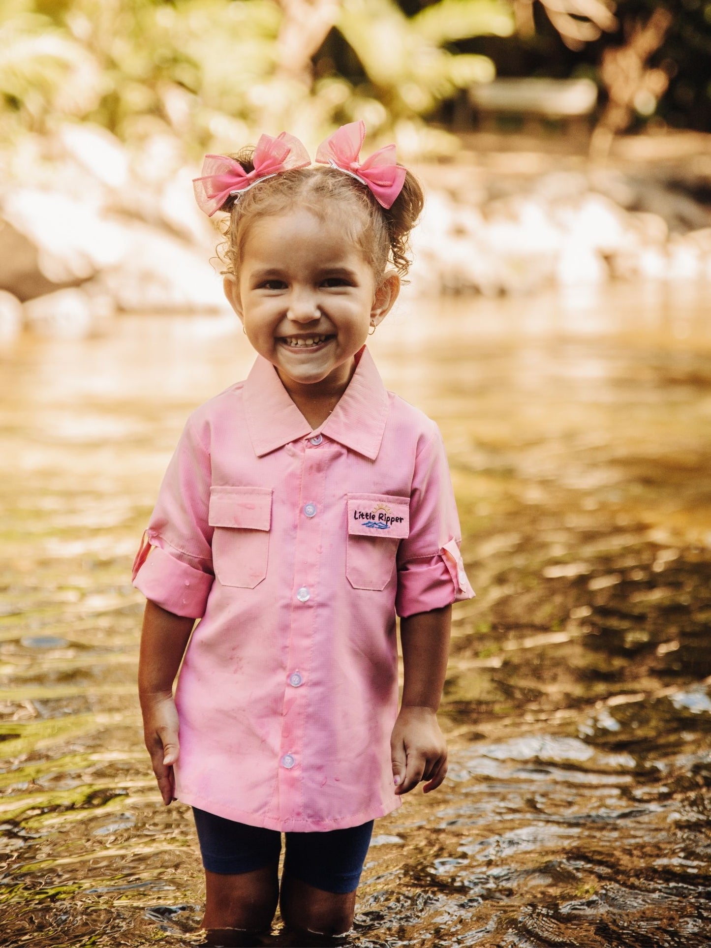 Pink Outdoor Button Up Shirt
