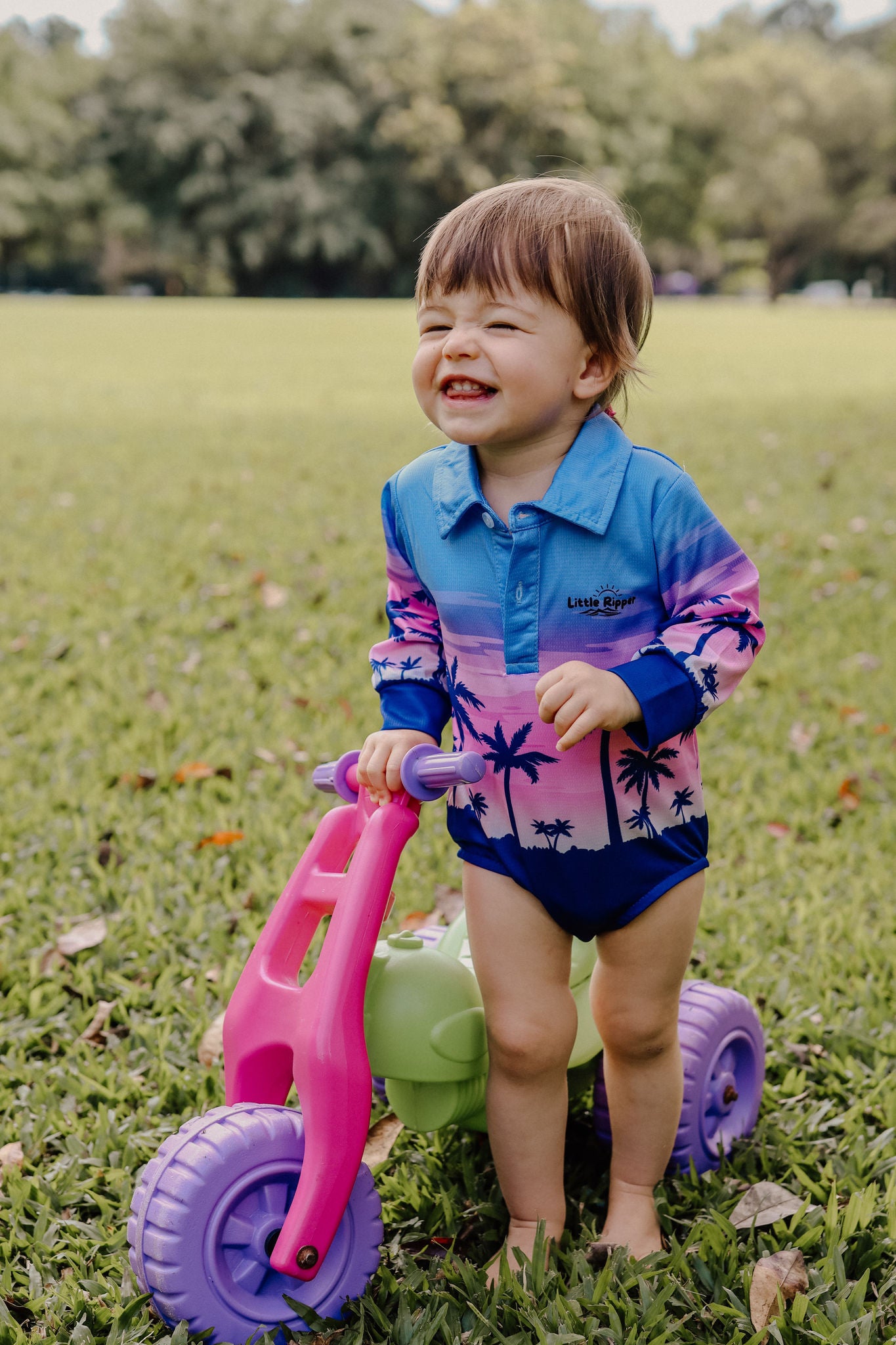 Palm Tree Fishing Onesie