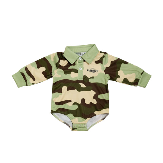 Green Camo Fishing Onesie