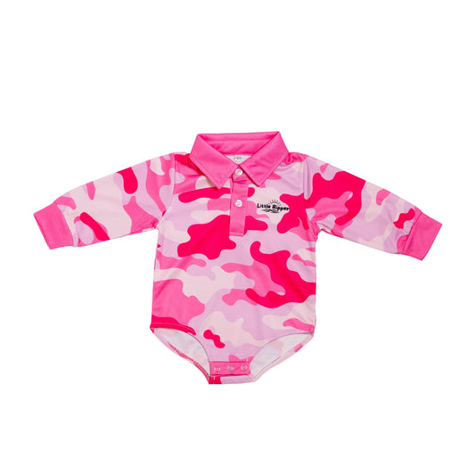 Pink Camo Fishing Onesie