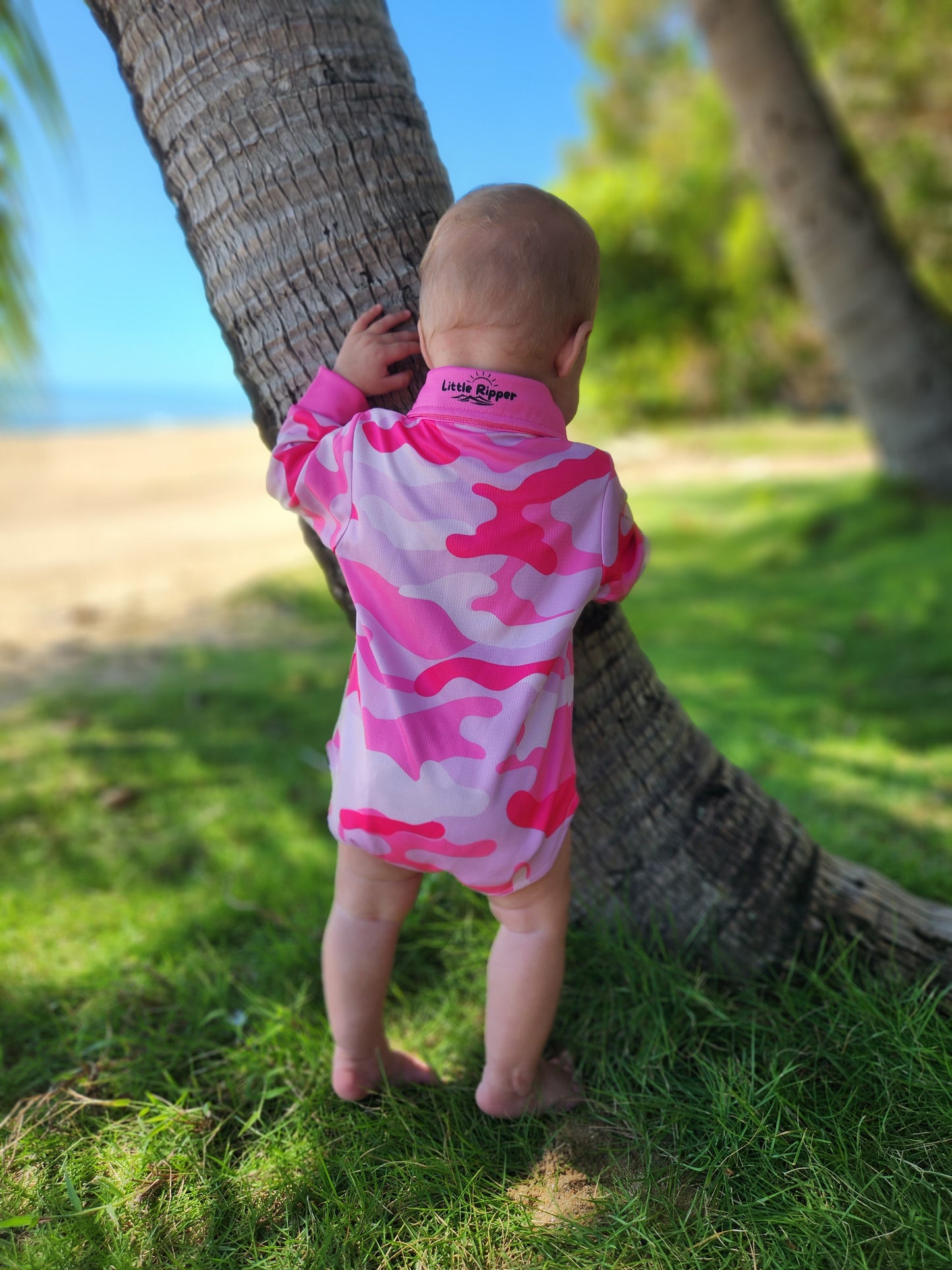 Pink Camo Fishing Onesie