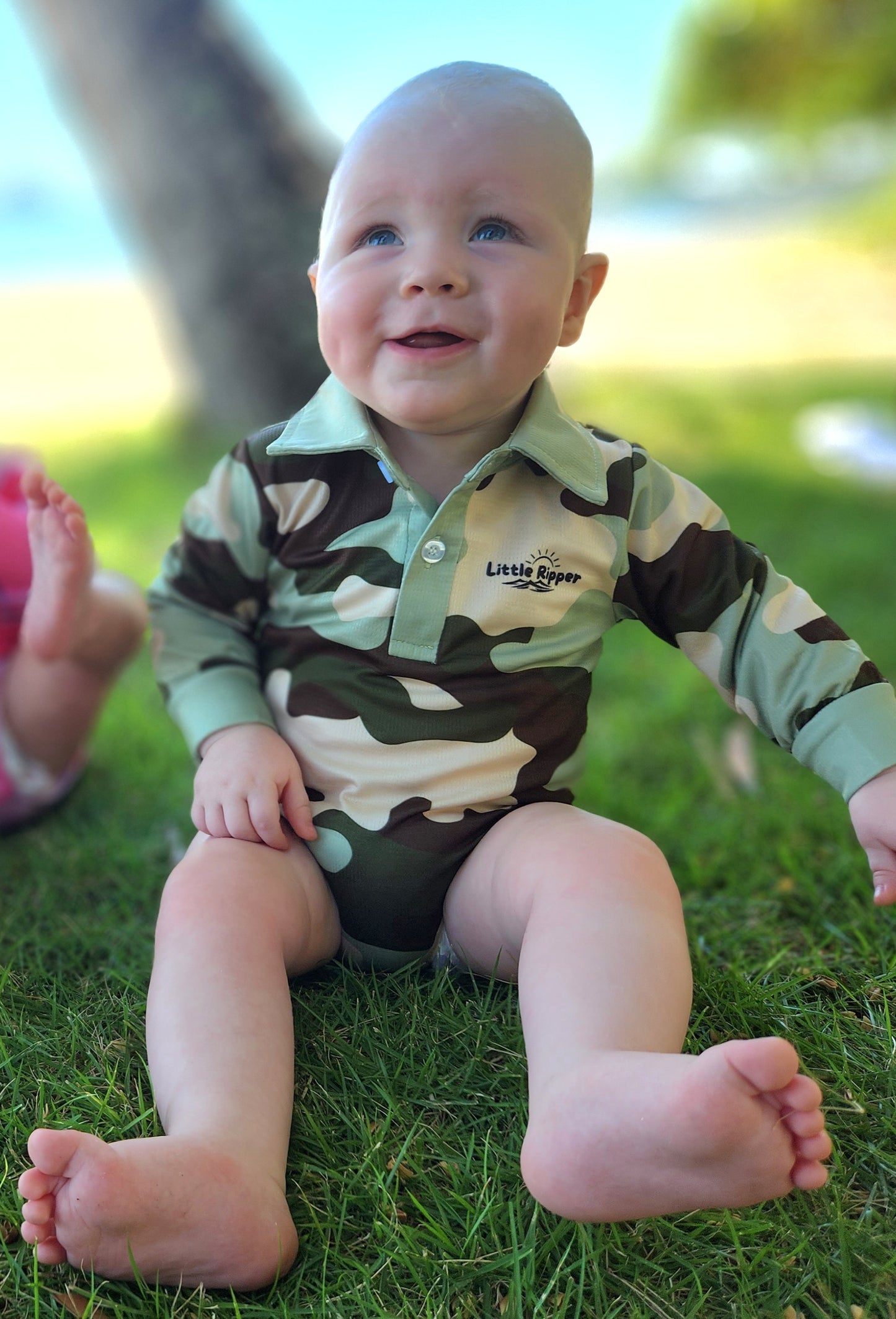 Green Camo Fishing Onesie