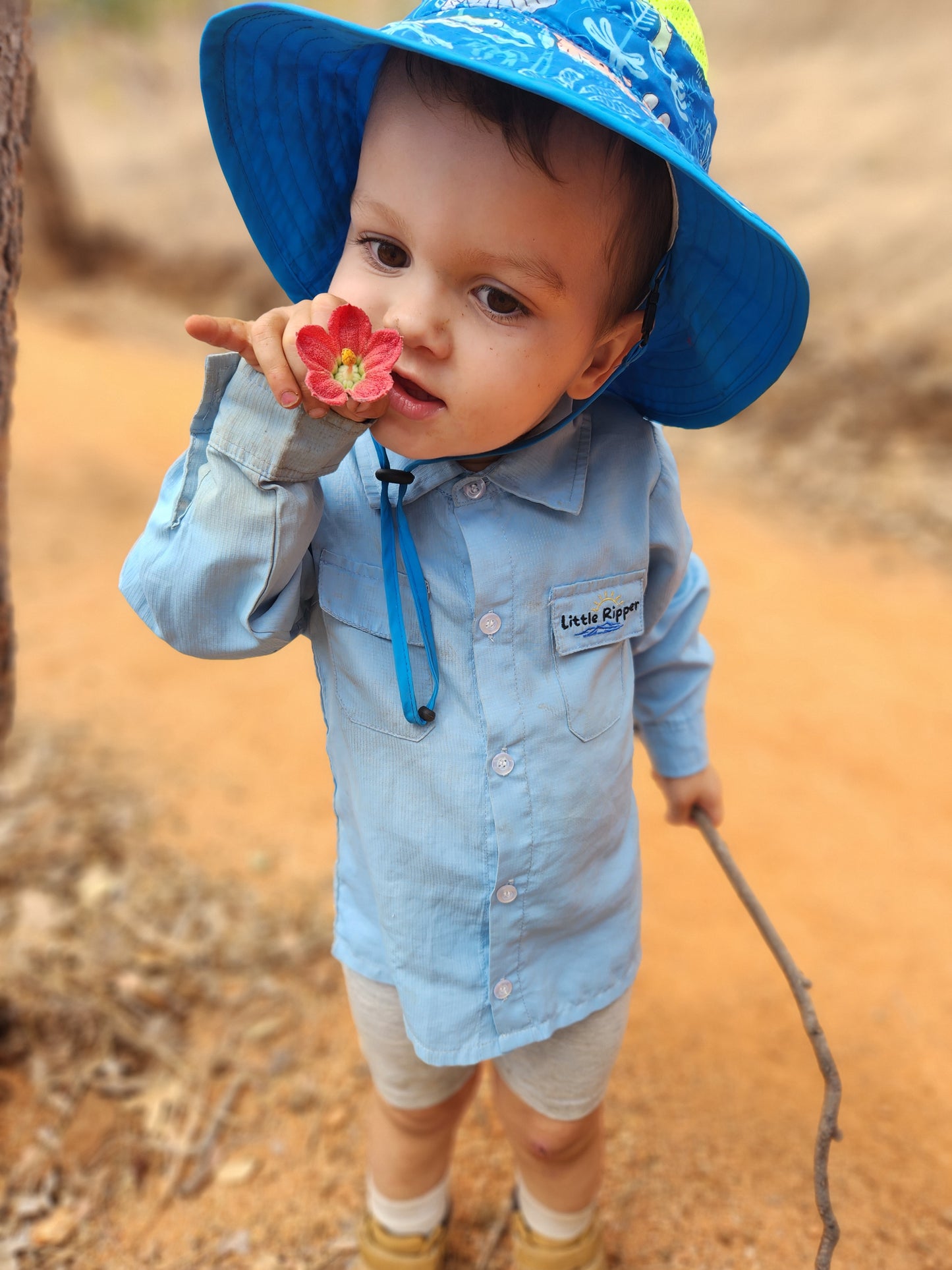 Blue Outdoor Button Up Shirt