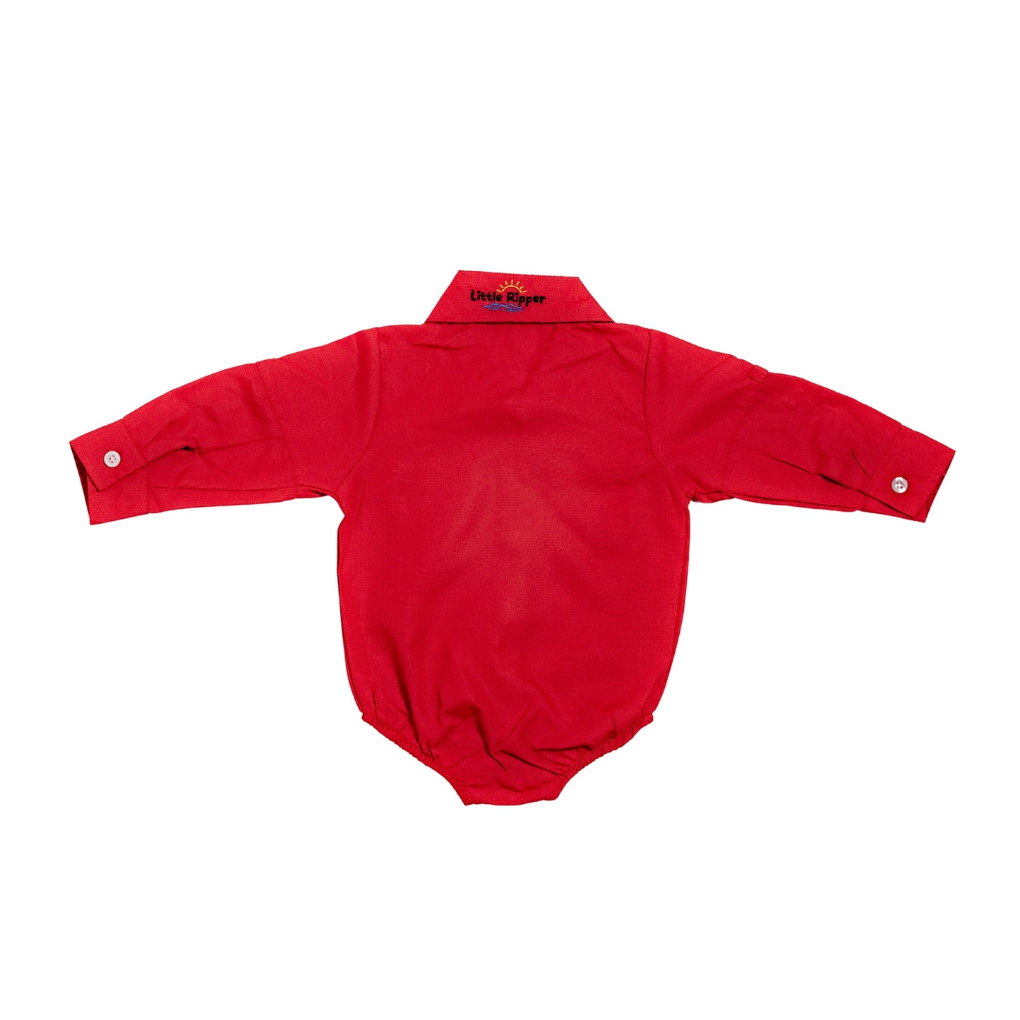 Red Outdoor Button Up Onesie