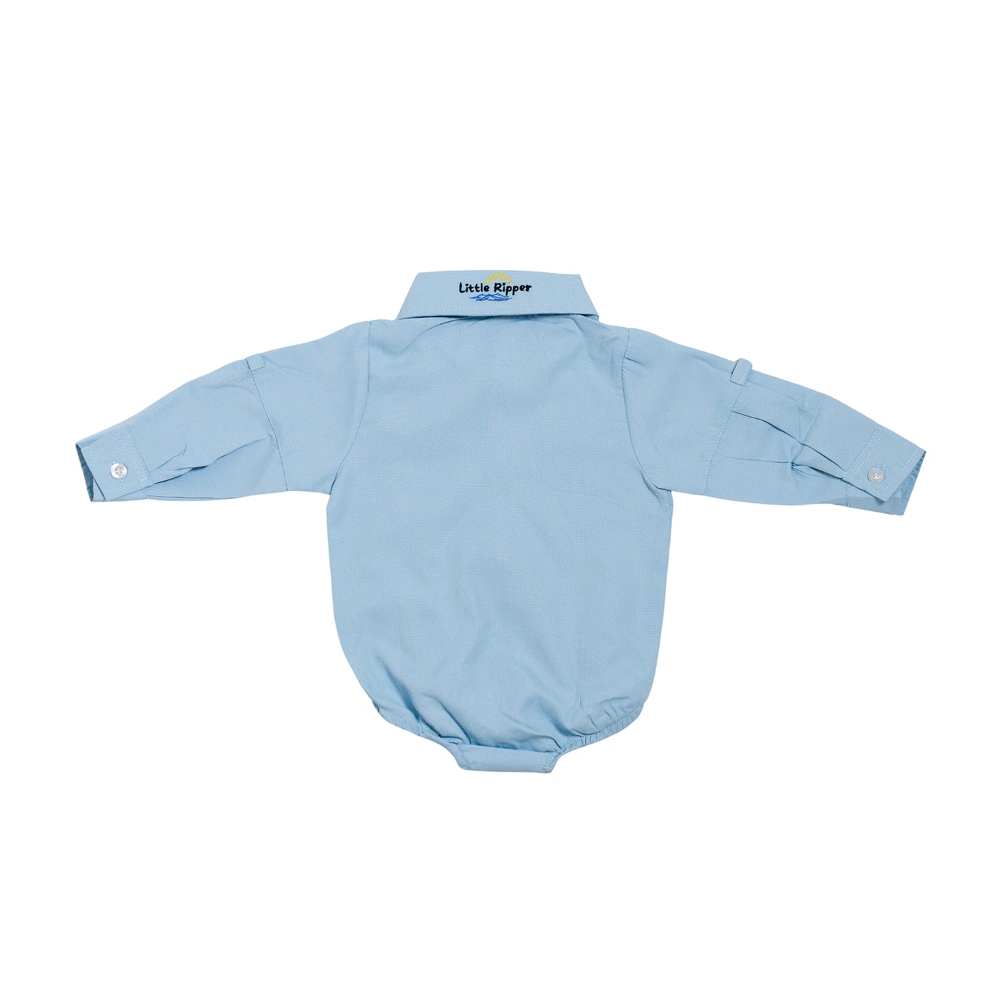 Blue Outdoor Button Up Onesie